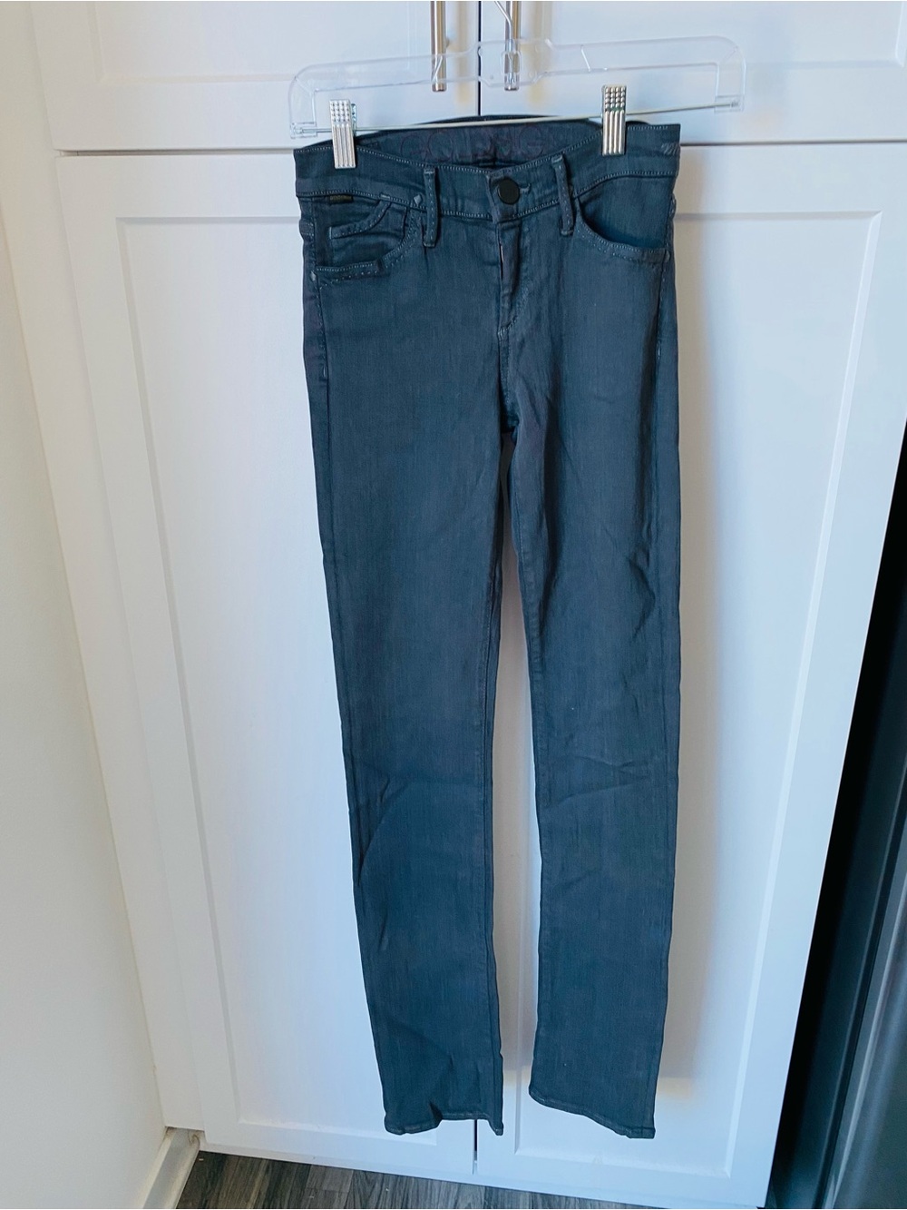 GOLDSIGN womens black grey size 25 long jeans nwot